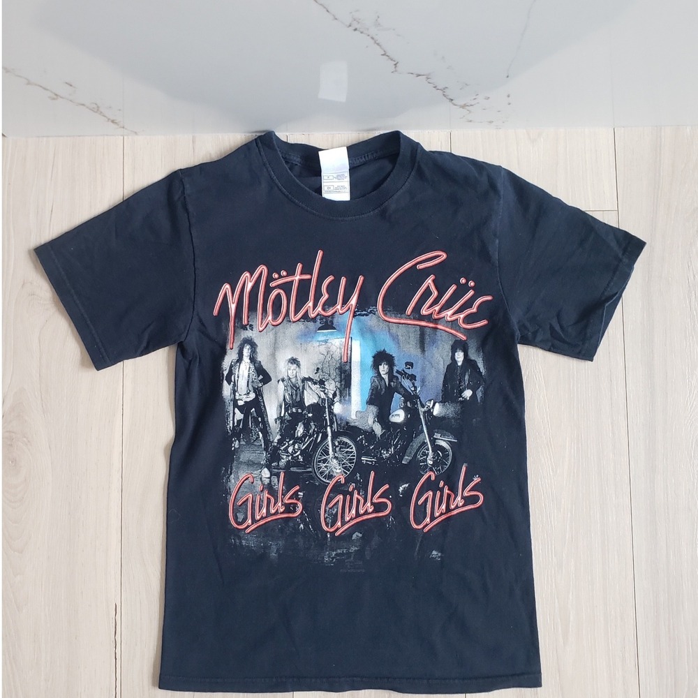 Motley Crue T Shirt Mens Small Black Girls Girls Girls Band Tee Graphic Rock - Picture 1 of 5